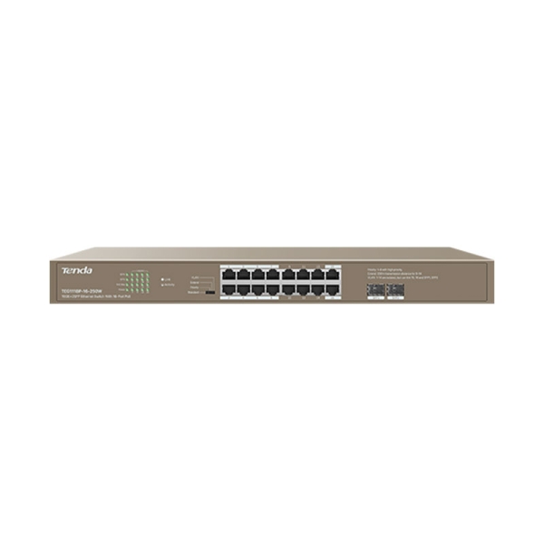 سوییچ 16 پورت POE تندا مدل TENDA TEG1118P-16-250W