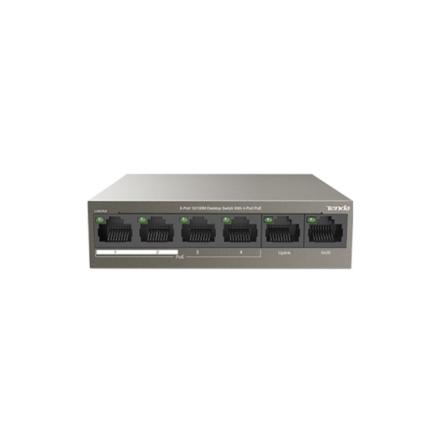 سوییچ 6 پورت POE تندا مدل TENDA TEF1106P-4-63W