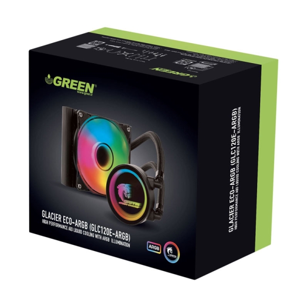 خنک کننده آبی پردازنده گرین مدل GREEN GLACIER GLC120E ARGB