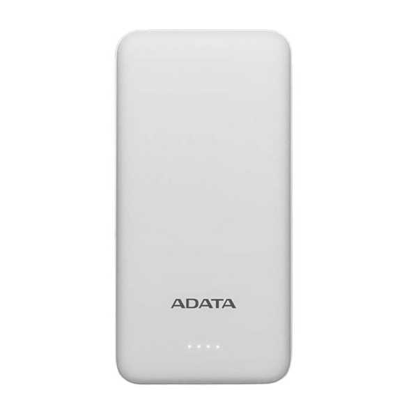 پاوربانک 10000 میلی‌آمپری ای دیتا مدل ADATA T10000 سفید