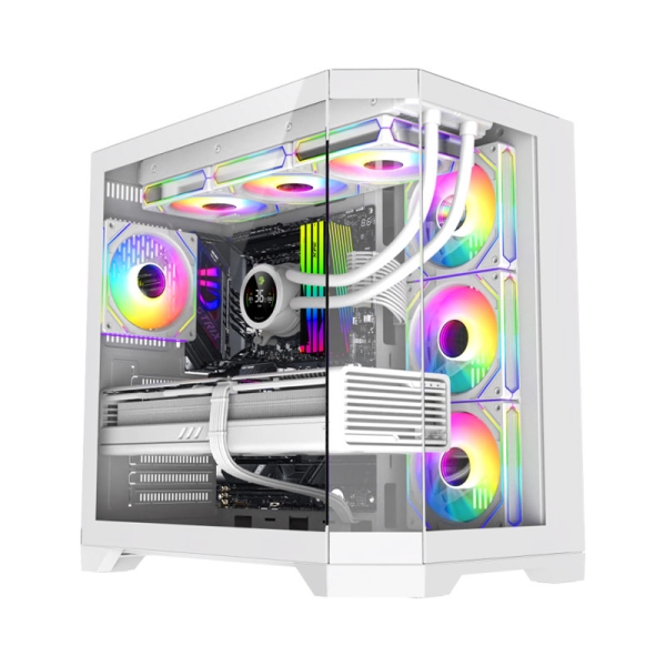 کیس گیمینگ کامپیوتر گیم‌ مکس مدل GameMax HYPE-A White