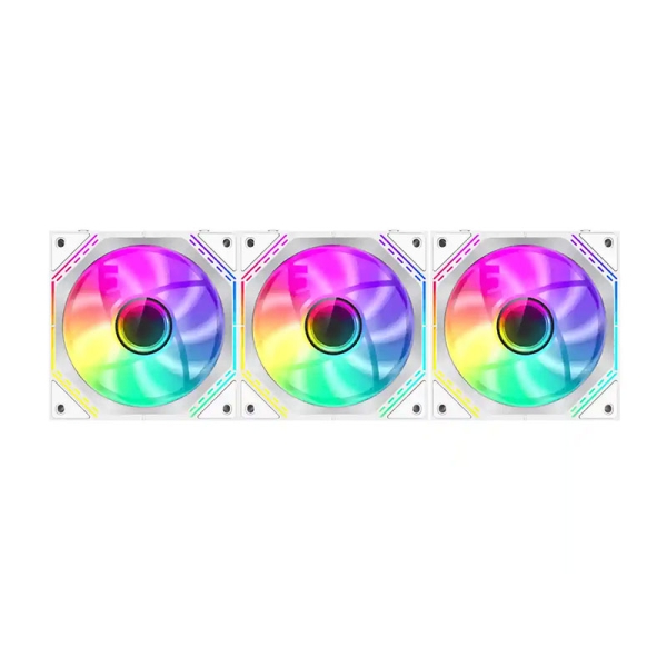 پک 3 تایی فن کیس گیم‌ مکس مدل GameMax FN12A S3I-R Reverse White