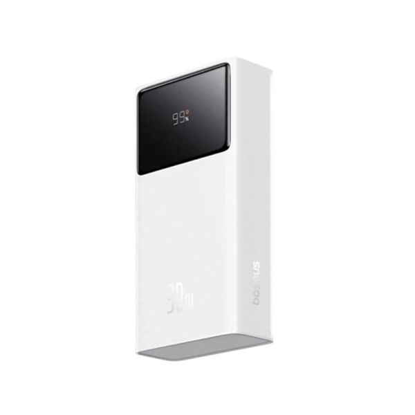 پاوربانک 10000 میلی‌آمپری بیسوس مدل Baseus Star-Lord Digital Display Fast Charging 30W Moon White