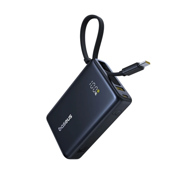 پاوربانک 10000 میلی‌آمپری بیسوس مدل Baseus PicoGo Digital Display 45W Cosmic Black